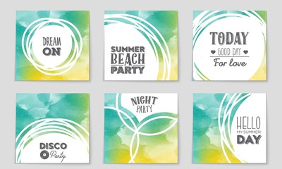 Fototapeta premium Abstract vector layout background set. For art template design, list, front page, mockup brochure theme style, banner, idea, cover, booklet, print, flyer, book, blank, card, ad, sign, sheet, a4