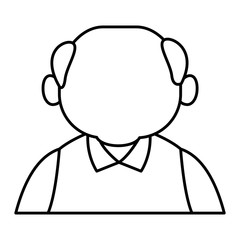 Cute grandfather cartoon icon vector illustration graphic design