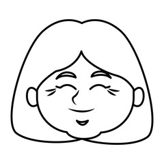 Cute grandmother cartoon icon vector illustration graphic design