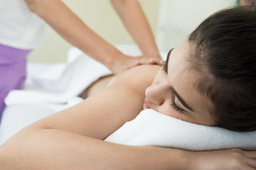 Fototapeta na wymiar Woman with Thai massage.