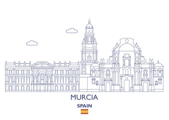 Fototapeta premium Murcia City Skyline, Spain