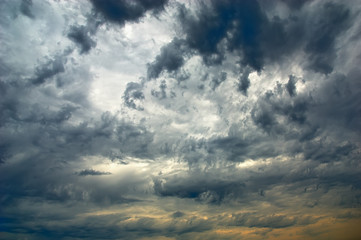 Amazing  sky and dark storm cloud