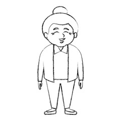 Cute grandmother cartoon icon vector illustration graphic design