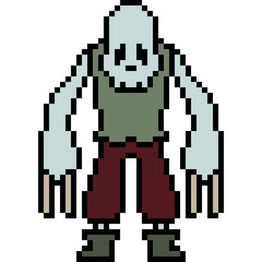 Obraz premium vector pixel art monster zombie