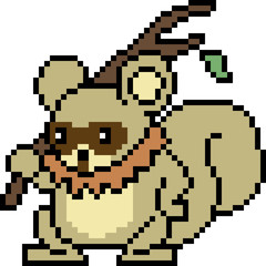 vector pixel art monster squirrel