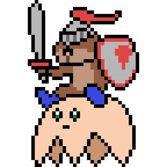vector pixel art monster knight