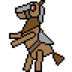 Fototapeta premium vector pixel art monster horse
