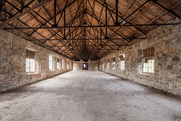 old abandoned hall