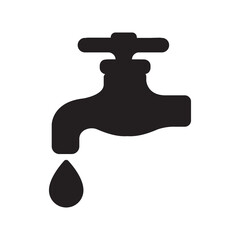 waterworks / faucet / water tap icon  - obrazy, fototapety, plakaty