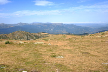 landscape in Pyrenees orientales, Conflent region of Roussillon in South of France