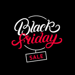 Black Friday hand written lettering text.