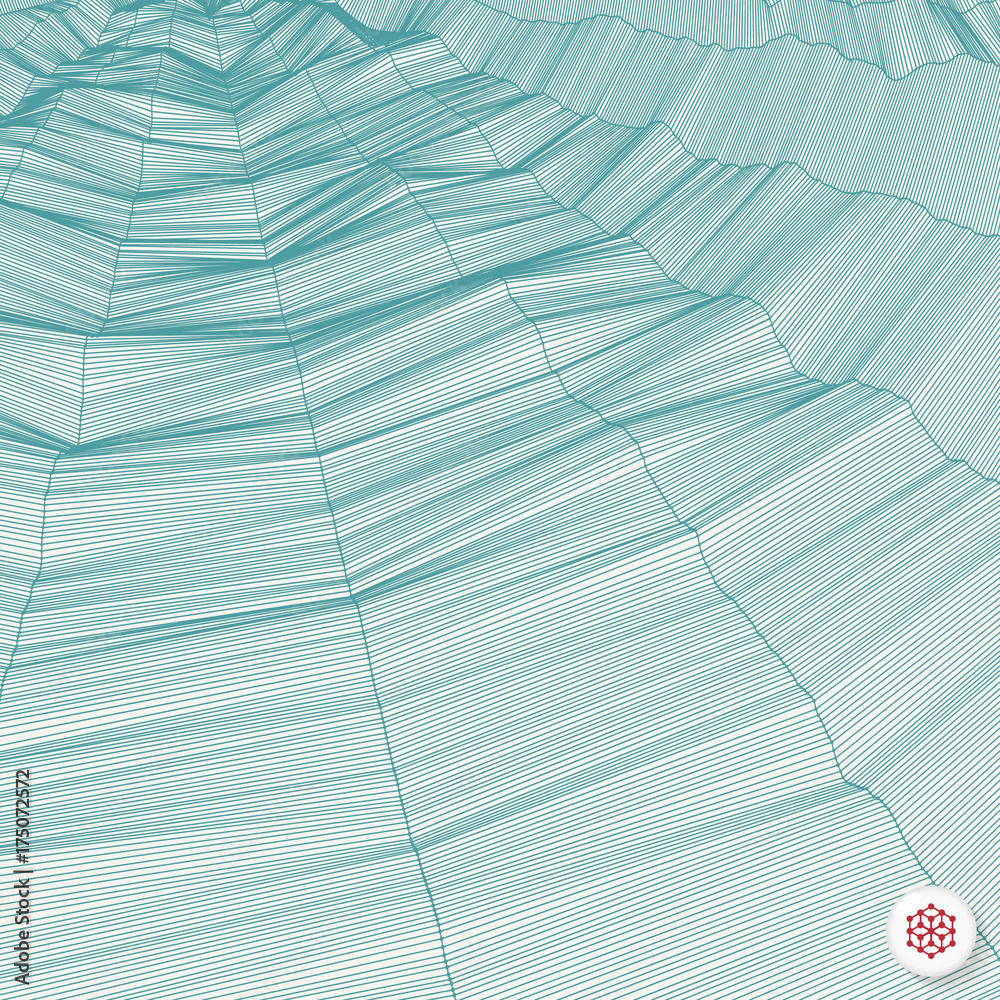 Wall mural network background. connection structure. wireframe polygonal vector illustration. 3d technology sty