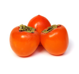 Persimmon fruit isolated on white