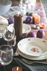 Table setting for dinner