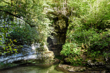 Waterfalls and water games in the Julian Alps