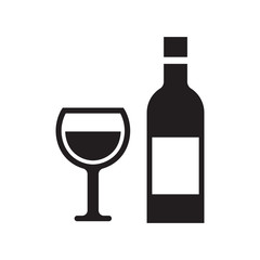 Wine glass vector icon