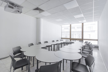 Empty Round Classroom