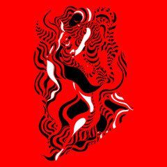 Abstract background. Black and white stripes