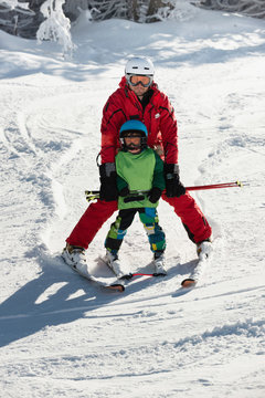 Skiing together