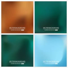 Fototapeta premium Abstract Creative concept vector multicolored blurred background set. For Web and Mobile Applications, art illustration template design, business infographic and social media, modern decoration
