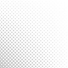 Monochrome abstract square pattern background - black and white geometric halftone vector graphic from angular squares