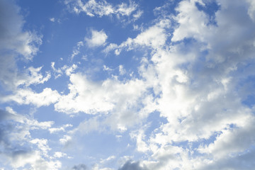 Fototapeta premium Blue sky with beautiful clouds.