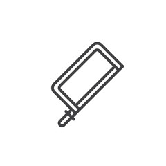 Jig saw line icon, outline vector sign, linear style pictogram isolated on white. Symbol, logo illustration. Editable stroke
