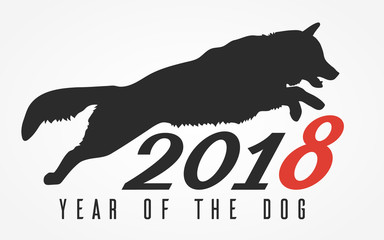 The Dog Jumps, vector illustration