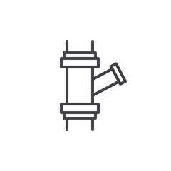 Fototapeta premium Pipes line icon, outline vector sign, linear style pictogram isolated on white. Symbol, logo illustration. Editable stroke