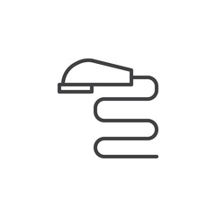 Hand shower line icon, outline vector sign, linear style pictogram isolated on white. Symbol, logo illustration. Editable stroke