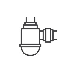 Obraz premium Water filter line icon, outline vector sign, linear style pictogram isolated on white. Symbol, logo illustration. Editable stroke