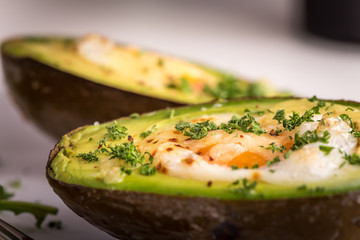 avocado baked with egg