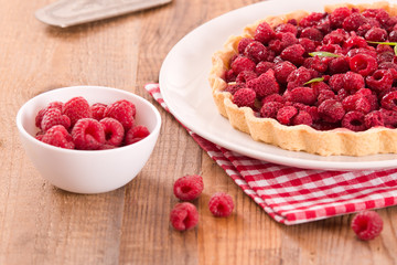 Raspberry tart. 