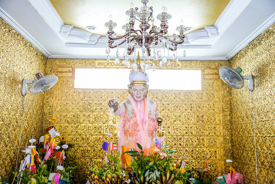 Nat bobo Gyi in Botahtaung Pagoda of Yangon, Myanmar. traditionally Nat bobo Gyi refers to the name of a guardian spirit (called nat) unique to each Burmese Buddhist temple or pagoda.