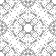 Geometric seamless pattern. Vector abstract background. Black lines pattern on white.