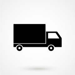 Delivery Truck icon on white background. Vector illustration.