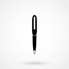 Pen icon, isolated. Flat design.
