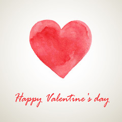 Watercolor valentine card
