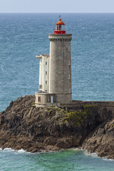 Fototapeta na wymiar Lighthouse Petit Minou in the roadstead of Brest, Brittany