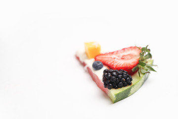 Delicious Watermelon Fruit Pizzas