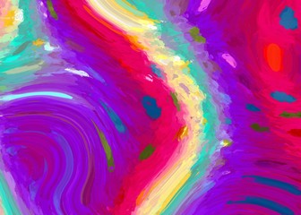 graphic illustration of liquid swirl marble pattern background in vivid funky tone color 
