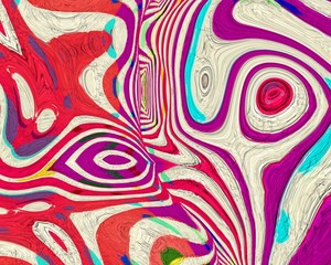 graphic illustration of liquid swirl marble pattern background in vivid funky tone color 