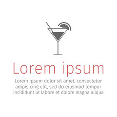 Cocktail icon. Vector illustration