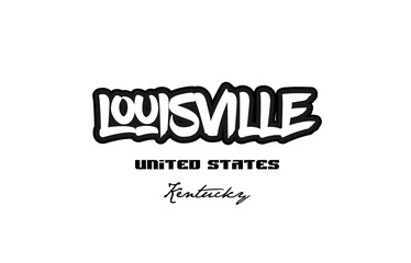 United States louisville kentucky city graffitti font typography design
