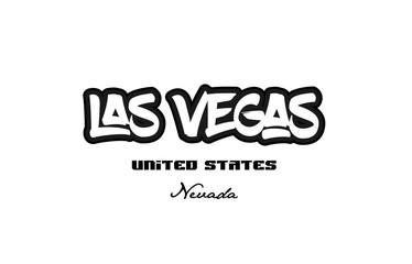 United States las vegas nevada city graffitti font typography design © dragomirescu