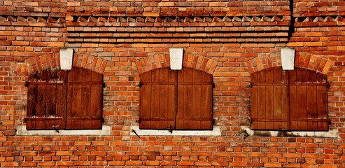 Close up of Building with red Brick work