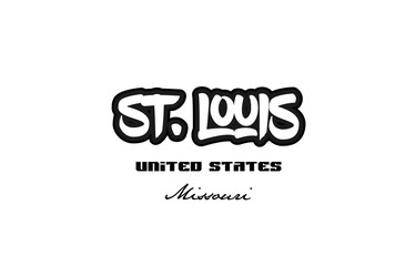 United States st louis missouri city graffitti font typography design
