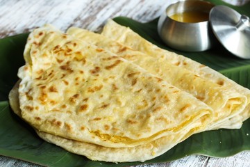 Puran Poli / Holige/ Obbattu - Indian sweet flatbread, selective focus