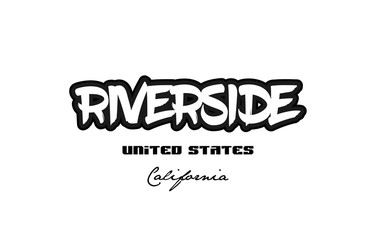 United States riverside california city graffitti font typography design