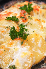 roasted meat with potatoes